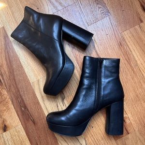 Steve Madden Vegan Leather Platform Booties
